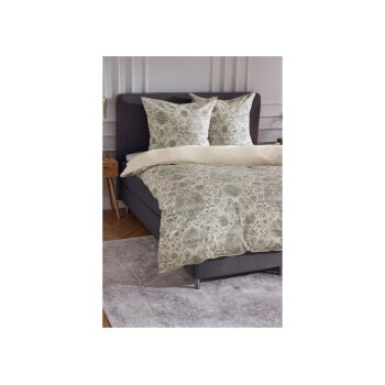LIVARNO Satin Wendebettwäsche, 260 x 240 cm, creme/grau - B-Ware sehr gut