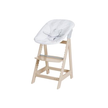 roba 2-in-1 Treppenhochstuhl Born Up Zickzack, mit SItzverkleinerer, cashmere - B-Ware Transportschaden Kosmetisch
