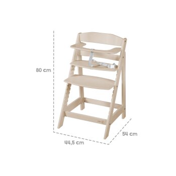 roba 2-in-1 Treppenhochstuhl Born Up Zickzack, mit SItzverkleinerer, cashmere - B-Ware Transportschaden Kosmetisch