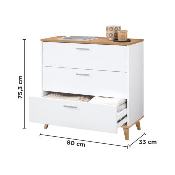 LIVARNO® Kommode »CORFU« mit 3 Schubladen - B-Ware neuwertig