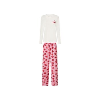 esmara® Damenpyjama lang, S36/38, rosa - B-Ware...