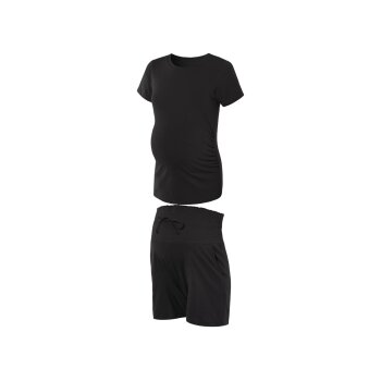 Esmara® Damen Shorty Pyjama, S(36/38), schwarz -...