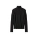 esmara® Damen Geripptes Rollkragenshirt, S(36/38), schwarz - B-Ware neuwertig