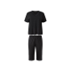 ESMARA® Damen Capri Pyjama (Schwarz, XXL(52/54)) - B-Ware neuwertig