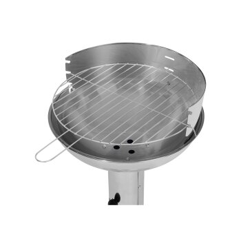 GRILLMEISTER Holzkohle Säulengrill, Edelstahl - B-Ware