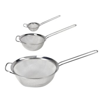 SILVERCREST® Edelstahl-Sieb-Set, 3 Stück - B-Ware