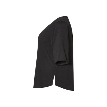 esmara® Damen Bluse, kurzarm (Schwarz, XL(48/50)) - B-Ware neuwertig