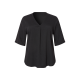 esmara® Damen Bluse, kurzarm (Schwarz, XL(48/50)) - B-Ware neuwertig