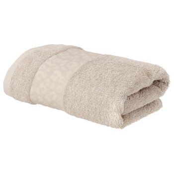LIVARNO® Frottier-Duschtuch, 2 Stück, 50 x 100 cm (Hellbraun) - B-Ware neuwertig