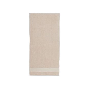 LIVARNO® Frottier-Duschtuch, 2 Stück, 50 x 100 cm (Hellbraun) - B-Ware neuwertig