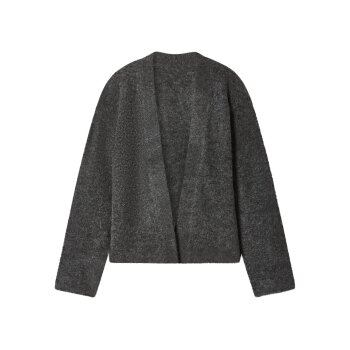 esmara® Damen Bouclé-Strickcardigan (Grau, L(44/46)) - B-Ware neuwertig