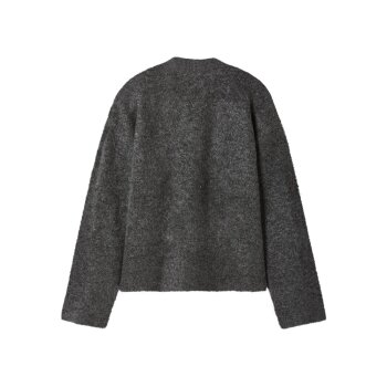 esmara® Damen Bouclé-Strickcardigan (Grau, L(44/46)) - B-Ware neuwertig