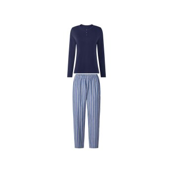 Esmara® Damen Pyjama, L(44/46), blau - B-Ware neuwertig