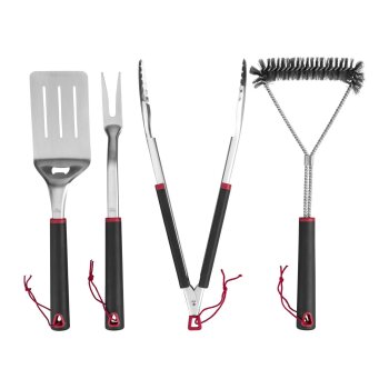 GRILLMEISTER Edelstahl-Grillbesteck-Set / Edelstahl-Grillwender-Set (Grillbesteck) - B-Ware Transportschaden Kosmetisch