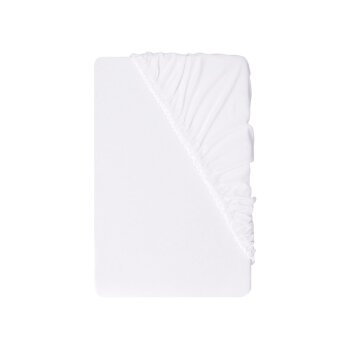 LIVARNO® Jersey-Spannbettlaken-Set, 2 Stück, 140-160 x 200 cm (Weiß) - B-Ware neuwertig