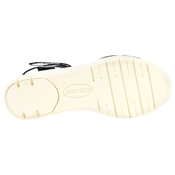 Esmara® Damen Sandaletten, mit modischem Keilabsatz, 41, schwarz - B-Ware neuwertig