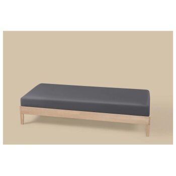 LIVARNO® Jersey-Spannbettlaken-Set, 2 Stück, 90-100 x 200 cm (Dunkelgrau) - B-Ware neuwertig
