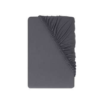 LIVARNO® Jersey-Spannbettlaken-Set, 2 Stück, 90-100 x 200 cm (Dunkelgrau) - B-Ware neuwertig