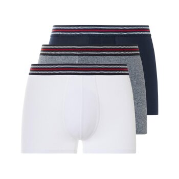 LIVERGY® Herren Boxer, 3 Stück, hoher Baumwollanteil (navy/hellblau/weiß, 5/M) - B-Ware neuwertig