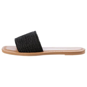 esmara® Damen Pantoletten, mit leichter TPR-Laufsohle (Schwarz, 37) - B-Ware neuwertig