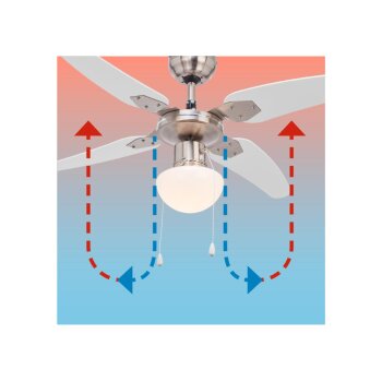 LIVARNO HOME Deckenleuchte LED mit Ventilator klassisch - B-Ware