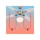 LIVARNO HOME Deckenleuchte LED mit Ventilator klassisch - B-Ware