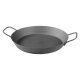 GRILLMEISTER Ø 32 Eisen-Grillpfanne / Ø 28,5 Eisen-Grillpfanne mit perforiertem Boden / Ø 20 Eisen-Grillpfanne mit Servierbrett (Eisenpfanne 32) - B-Ware sehr gut