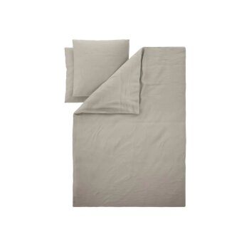 LIVARNO® Bettwäsche Baumwoll Leinen King Size 200 x 220 cm (Sand) - B-Ware neuwertig