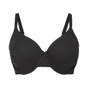 ESMARA® Damen Bügel-BHs, 2 Stück, hohen Baumwollanteil (Schwarz/weiß, 90D) - B-Ware neuwertig
