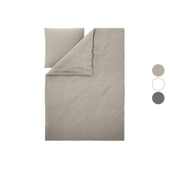 LIVARNO® Bettwäsche Baumwoll Leinen Mix, 155 x...