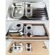 Eurodomo Einbauspüle Solaris 60, 96,5 x 50 cm / Chrom nickel-stahl glatt - B-Ware