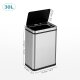 Ribelli Sensor-Mülleimer, aus Edelstahl, 30 L, silber - B-Ware