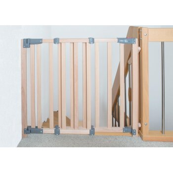 roba Treppenschutzgitter Safety Up, Schutzgitter mit Ampelfunktion, Buche massiv, 93,5 - 120,5 cm - B-Ware