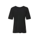 ESMARA® Damen T-Shirt mit Leinen (Schwarz, L(44/46)) - B-Ware neuwertig