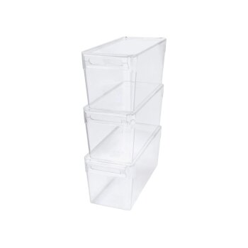 SILVERCREST® Kühlschrank Organizer mit Deckel, 3er Set - B-Ware Transportschaden Kosmetisch