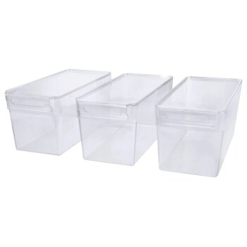 SILVERCREST® Kühlschrank Organizer mit Deckel, 3er Set - B-Ware Transportschaden Kosmetisch