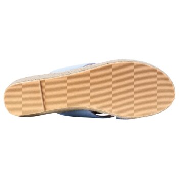 ESMARA® Damen Keilsandalen, im sommerlichen Bast-Look (Blau, 41) - B-Ware sehr gut
