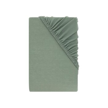 LIVARNO® Jersey-Spannbettlaken, 90-100 x 200 cm (Grün) - B-Ware neuwertig