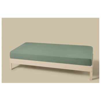 LIVARNO® Jersey-Spannbettlaken, 90-100 x 200 cm (Grün) - B-Ware neuwertig