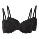 esmara® Damen-BHs mit Polsterung, 2-teilig, 75B, schwarz - B-Ware neuwertig