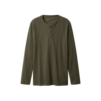 ESMARA MEN Herren Langarmshirt mit Knopfleiste (Olive, XL...