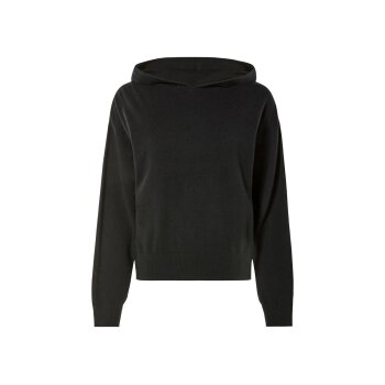 esmara® Damen Feinstrickpullover/ Feinstrick-Hoodie, leger geschnitten (Schwarz, S(36/38)) - B-Ware neuwertig