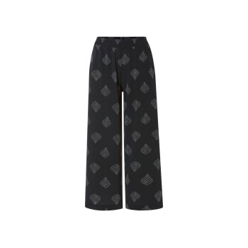ESMARA® Damen Wide-Leg Hose, modische 7/8-Länge (Muster/schwarz, 42) - B-Ware neuwertig