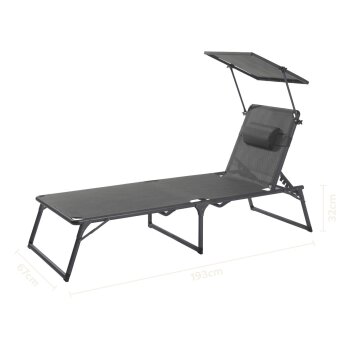 LIVARNO® Aluminium-Sonnenliege Houston, grau - B-Ware