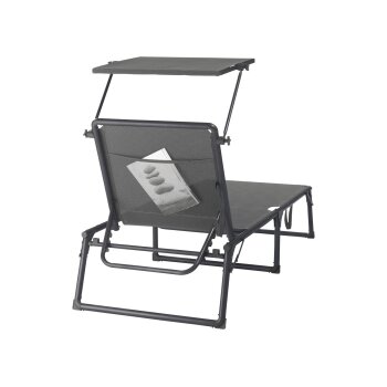 LIVARNO® Aluminium-Sonnenliege Houston, grau - B-Ware