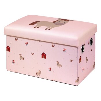 LIVARNO® Kinder Sitztruhe klein, 50 x 30 x 30 cm, rosa - B-Ware Transportschaden Kosmetisch