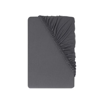 LIVARNO® Jersey-Spannbettlaken-Set, 2 Stück, 180-200 x 200 cm (Dunkelgrau) - B-Ware neuwertig