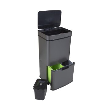 Ribelli Sensor Mülleimer 72 L, grau - B-Ware