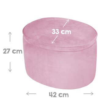 roba Lil Sofa Kinderhocker mit Aufbewahrungsfunktion, mauve - B-Ware
