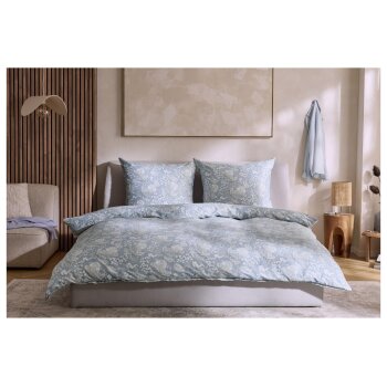 LIVARNO® Bettwäsche Satin, 260 x 240 cm, blau - B-Ware neuwertig